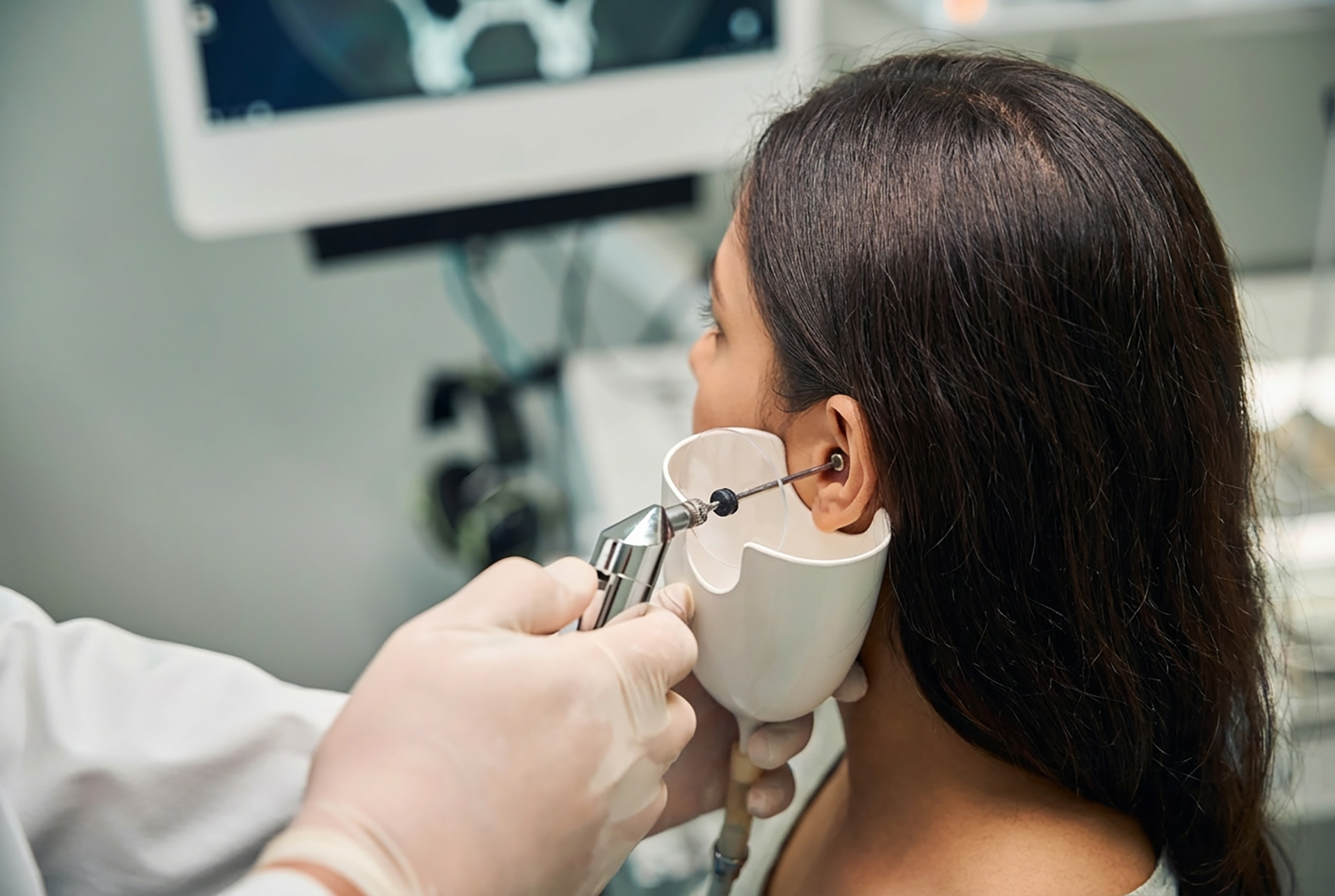 otolaryngology clinic retained grommet tube removal